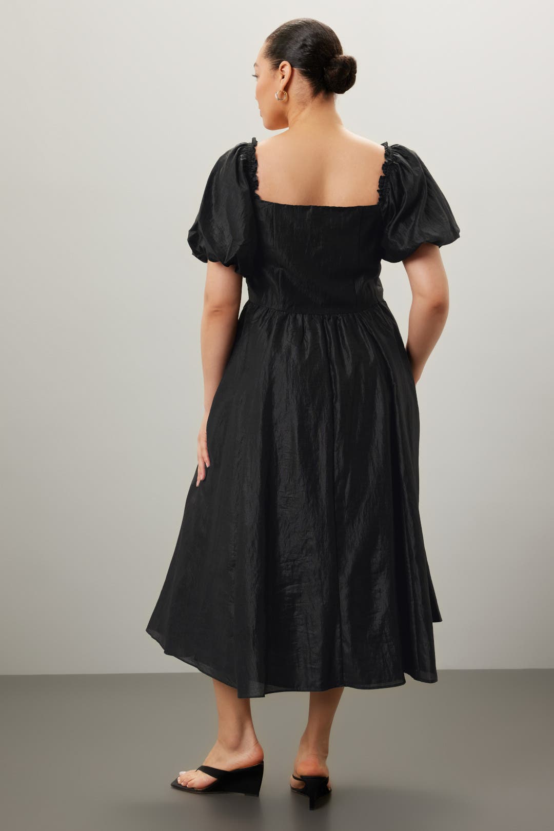 Puff Sleeve Midi Dress by CeCe | Rent the Runway