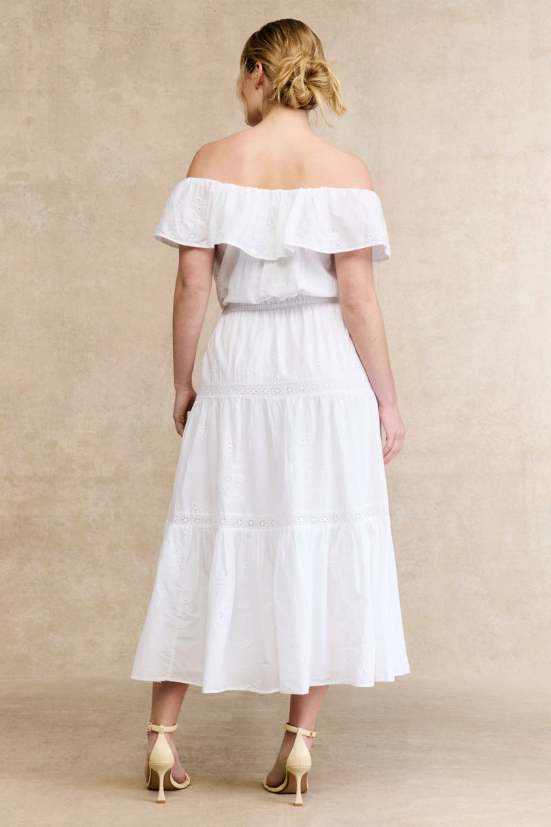 Cotton Off The Shoulder Tiered Dress by Lauren Ralph Lauren - Photo 7