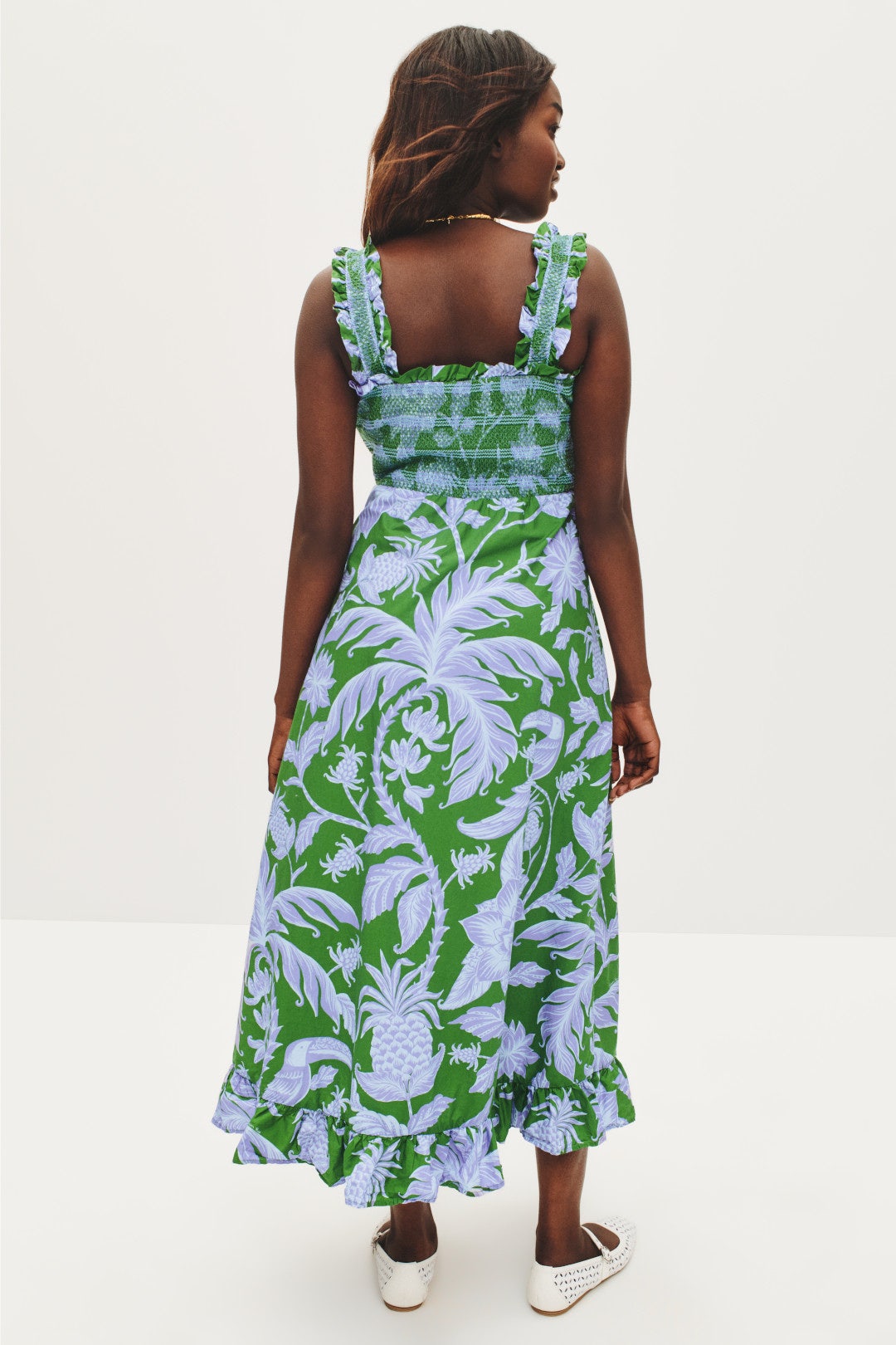 Tropical Swing Green Midi Dress by FARM Rio 7