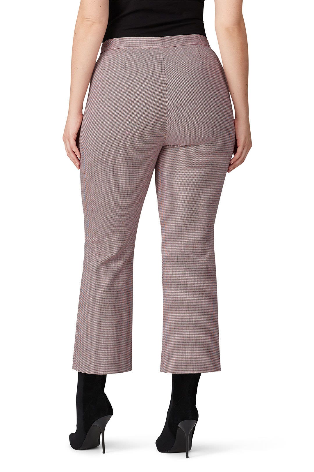 Red Multi Cropped Pants by Theory 7