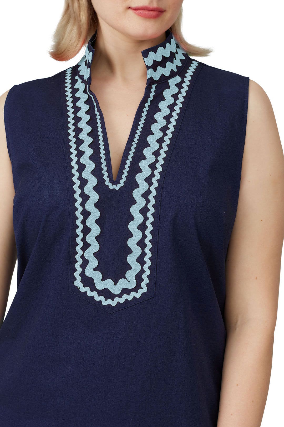 Navy Sleeveless Classic Tunic Dress by Sail to Sable 6