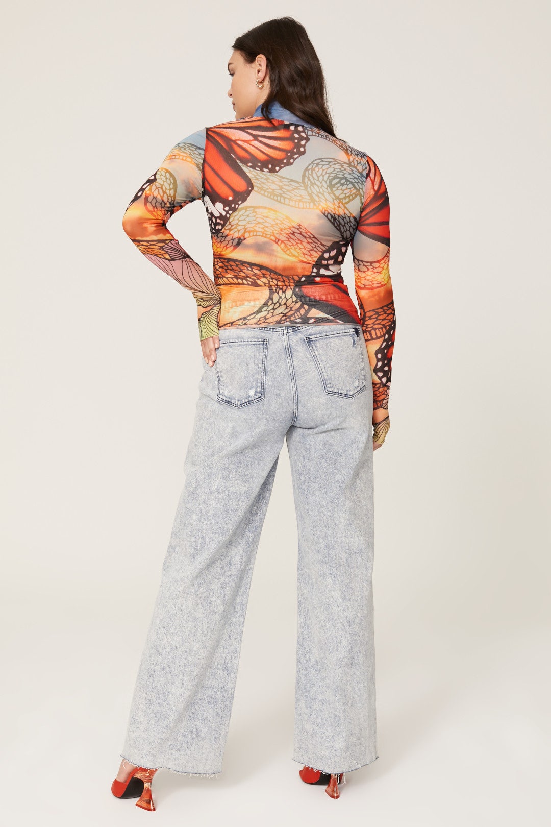 Zadie Butterfly Mesh Top by AFRM 7