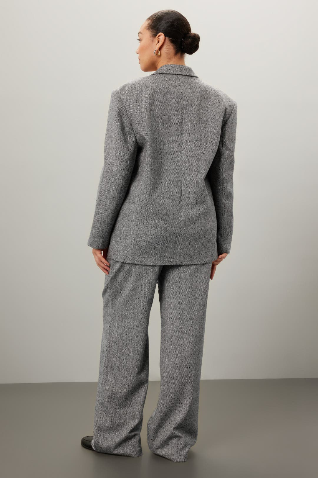 【関税込み】ANINE BING グレー Quinn テーラードジャケット ANINE BING Quinn Blazer | Grey | FARFETCH