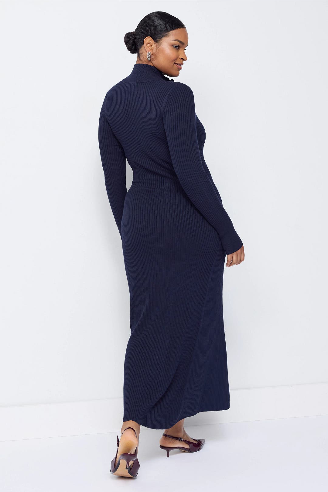 Janne Ribbed Two-Way Zip Sweater Dress by Modern Citizen | Rent