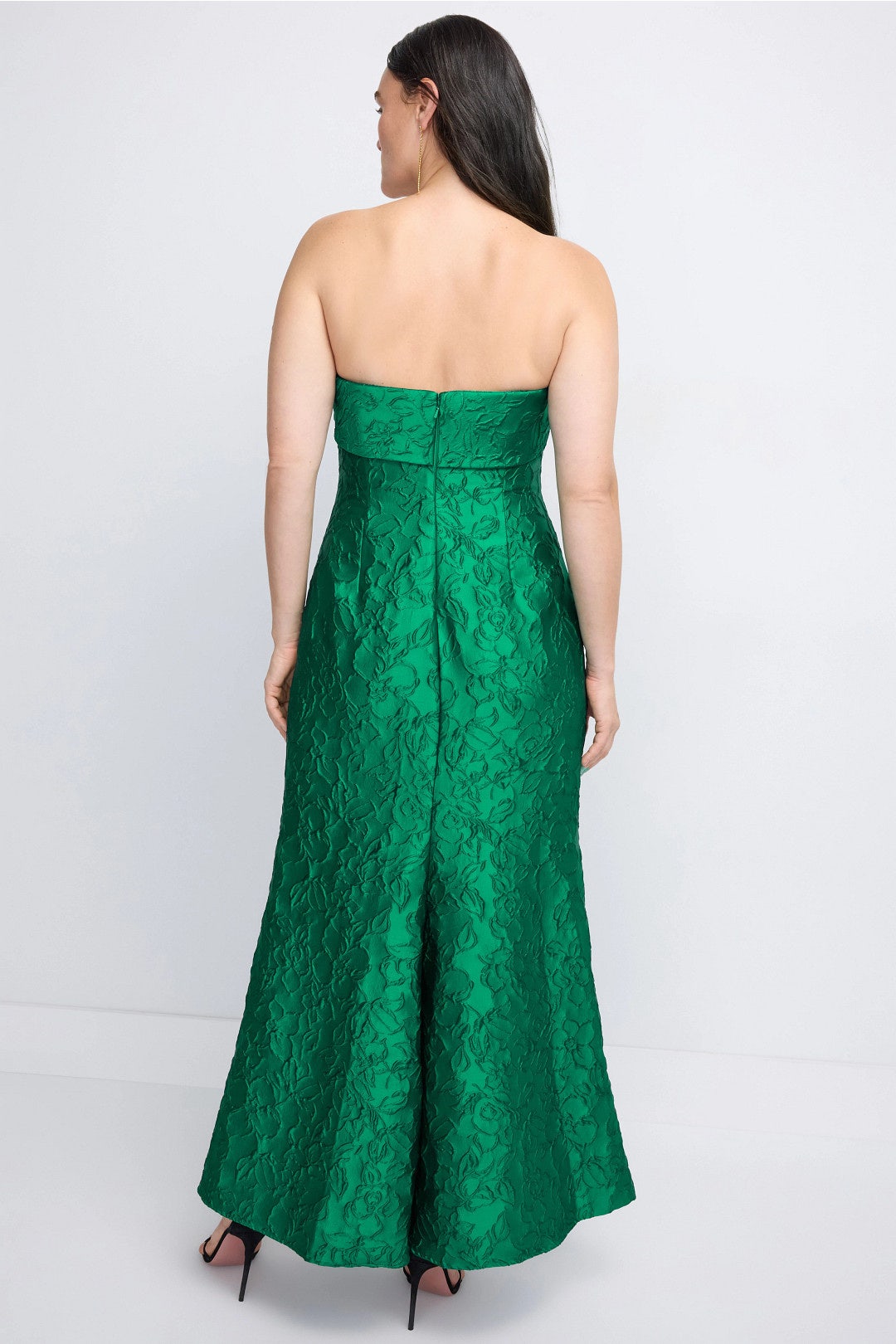 Jacquard Strapless Gown by Badgley Mischka 7