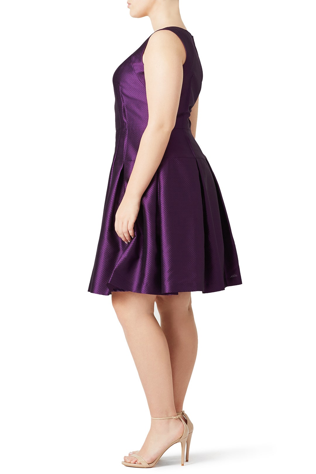 Purple Metallic Dress by Carmen Marc Valvo | Rent the Runway