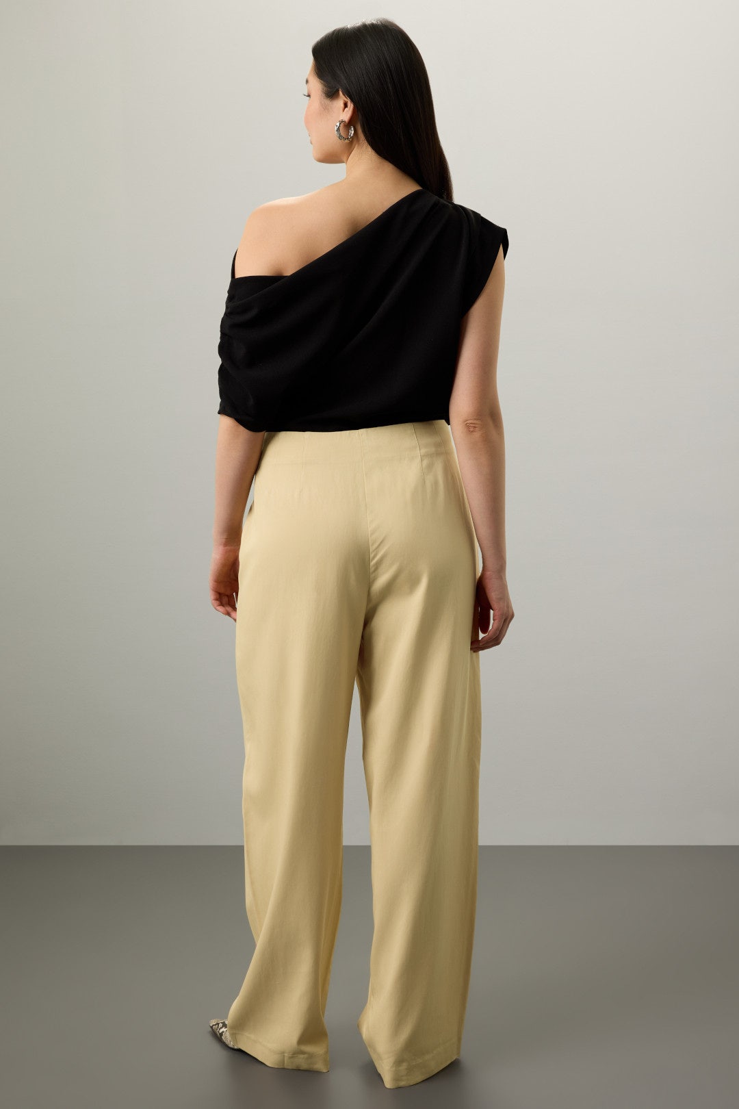 Beige Pleated Trousers by Love, Whit by Whitney Port 7