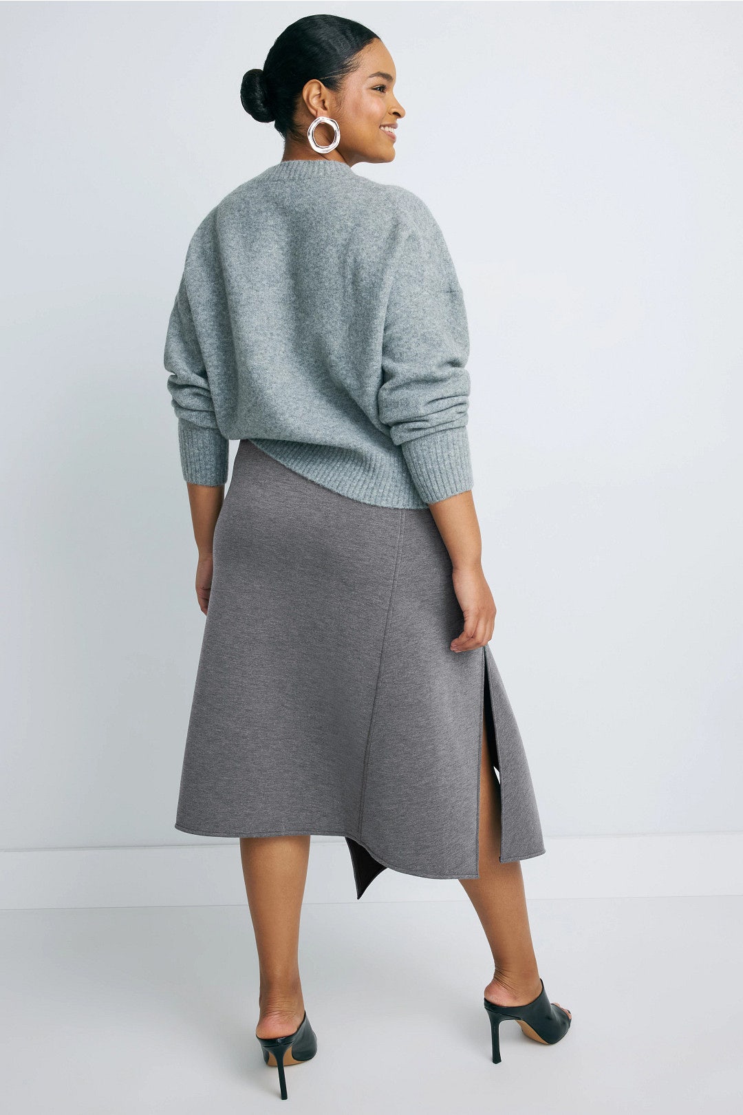 Double Slit Midi Skirt by PLAN C x RTR 7