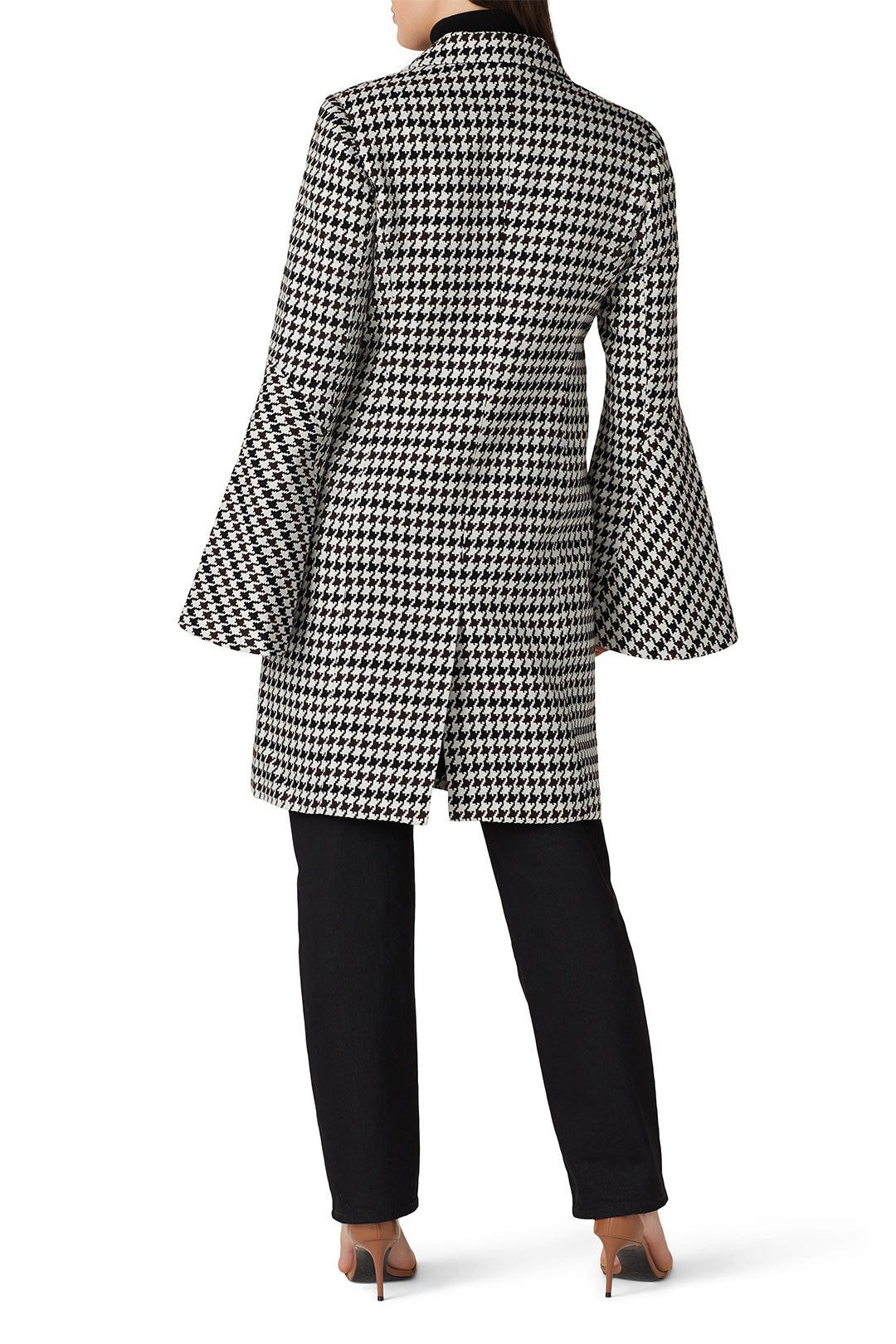 Houndstooth Bell Sleeve Coat by Derek Lam 10 Crosby x RTR 7
