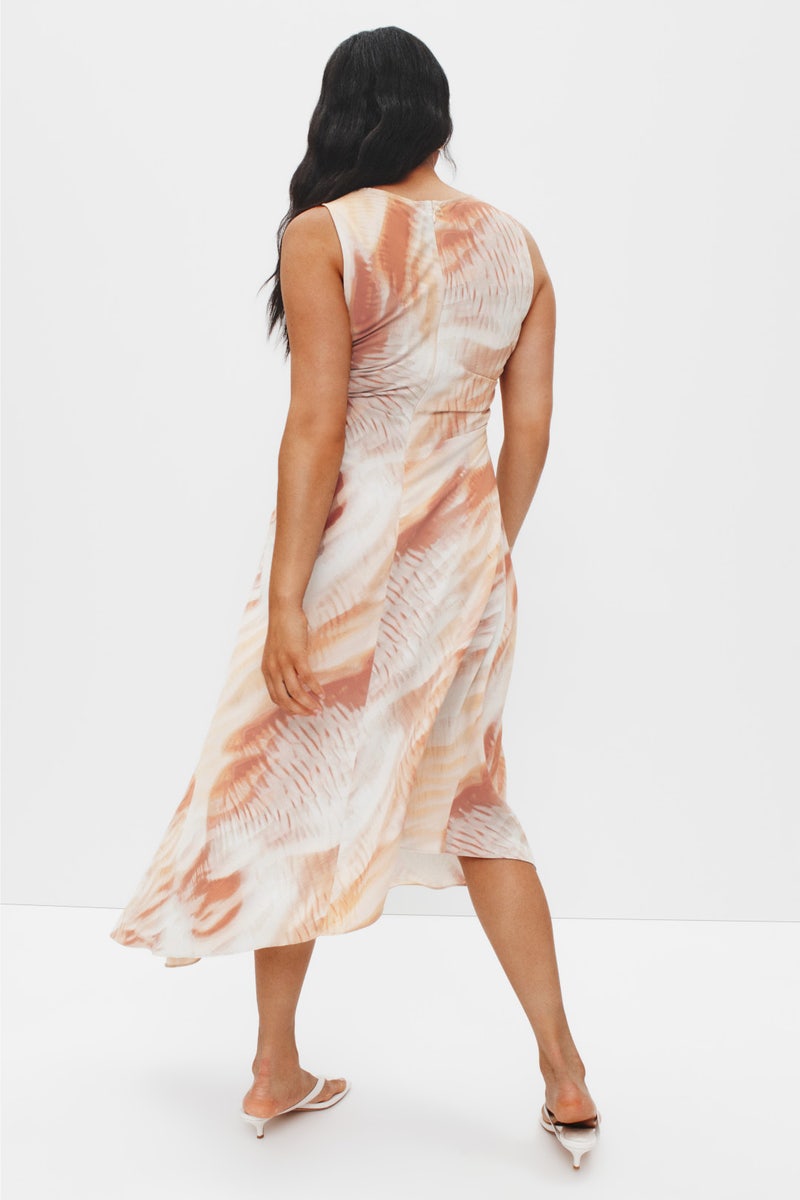 Ruched Asymmetrical Midi Dress by Luxely - Photo 7
