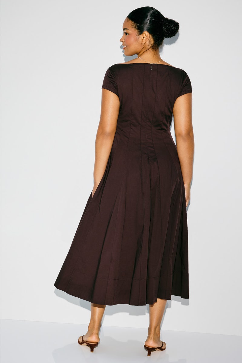 Short Sleeve Wells Dress Earth by Staud - Photo 7
