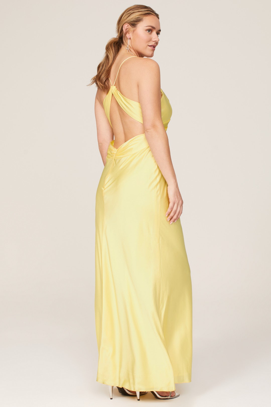 Yellow Twist Front Gown by Ieena for Mac Duggal 7