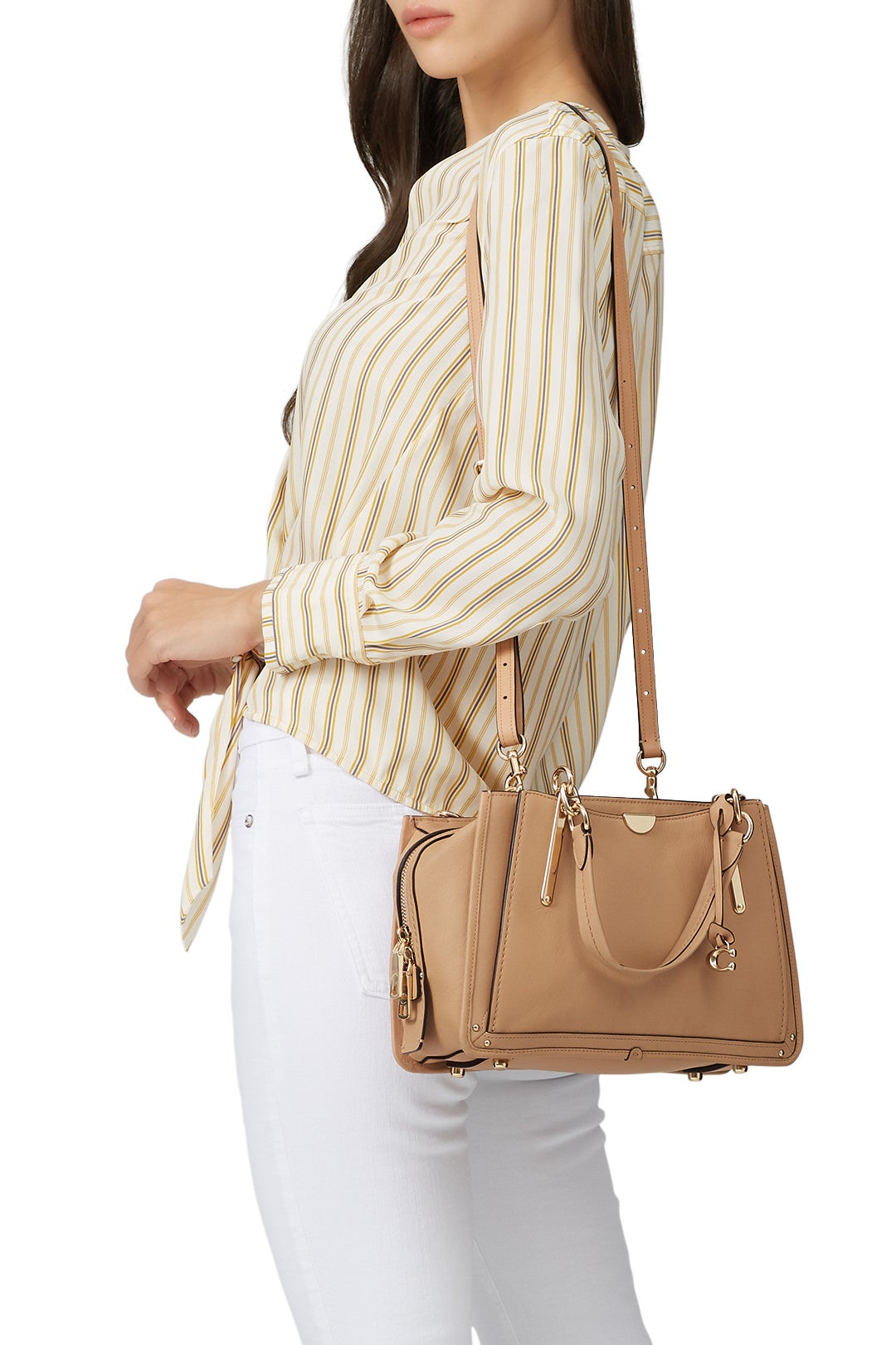 Leather Dreamer Tote by Coach Handbags 1