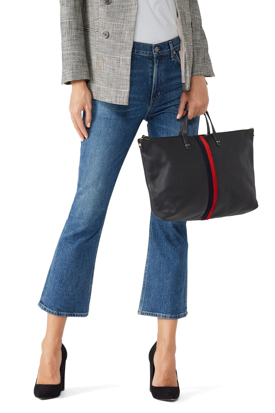 Black Stripe Attache Tote by Clare V. 1