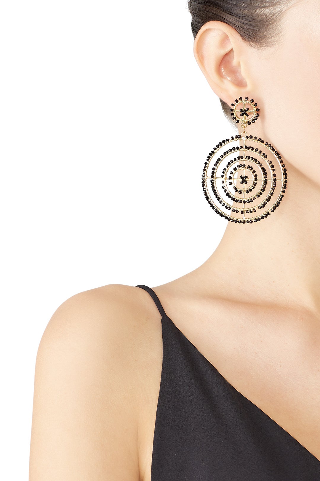 Beaded Circle Drop Earrings by Kenneth Jay Lane 2