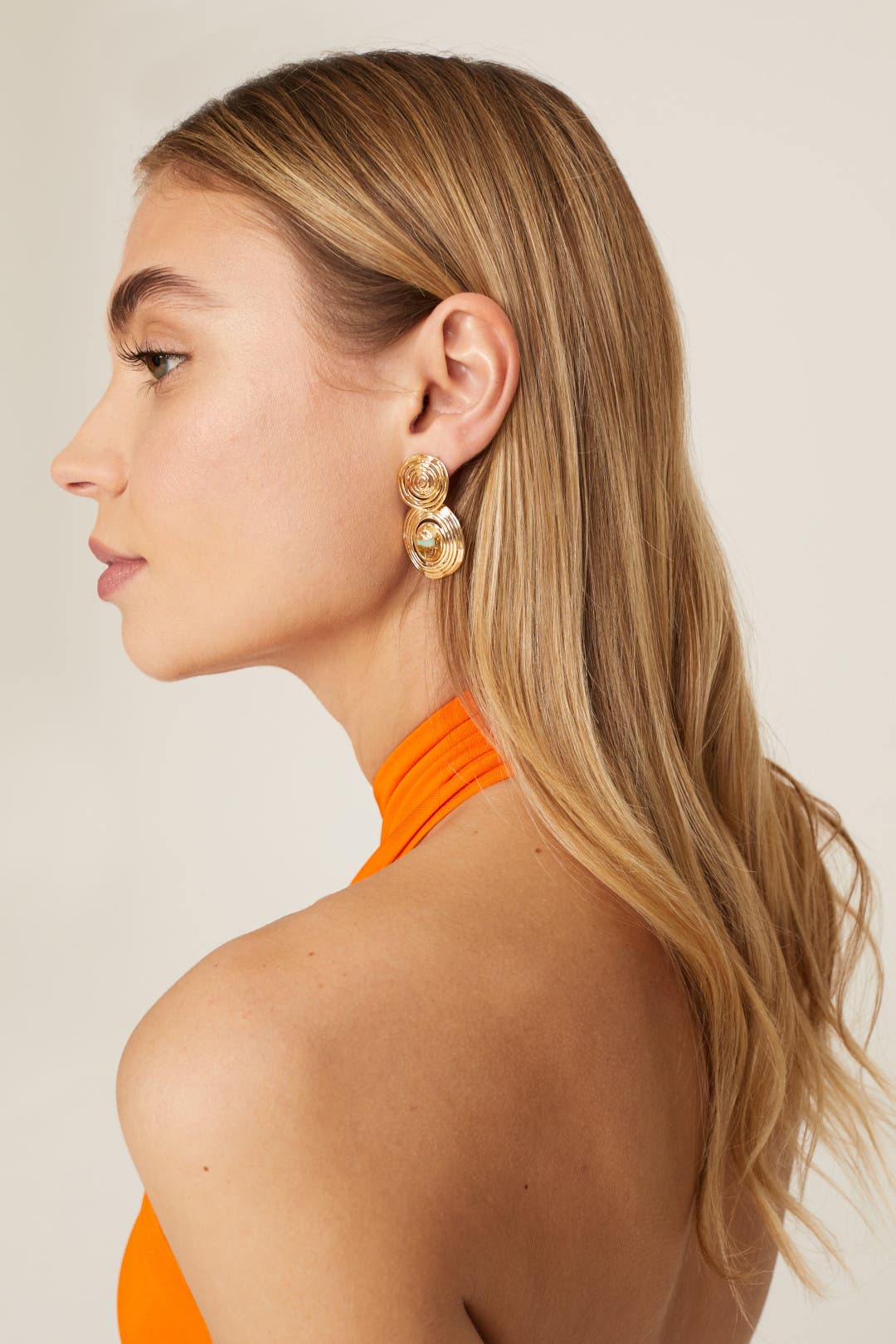 Silver & Gold Eight Chunky Earrings by Rabanne | Rent