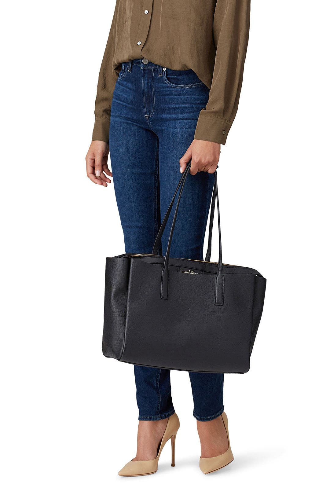 Black Wide Tote Bag by Marc Jacobs Handbags 1