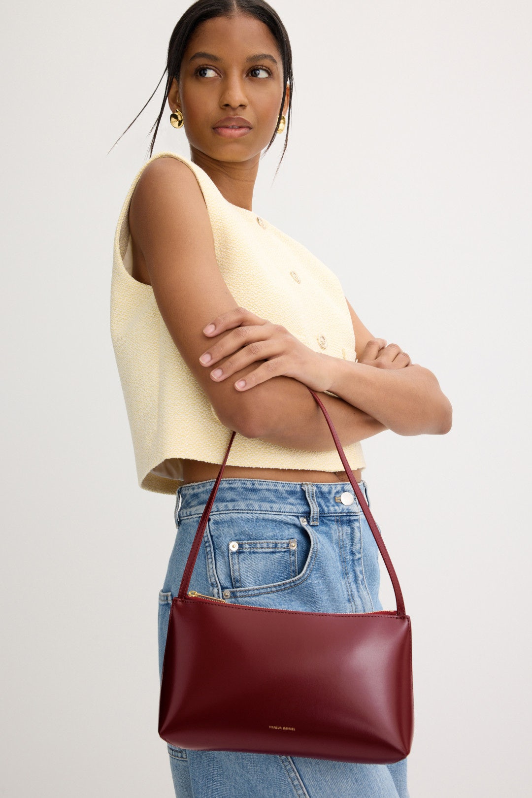 Claret Gaia Shoulder Bag by Mansur Gavriel Accessories 1