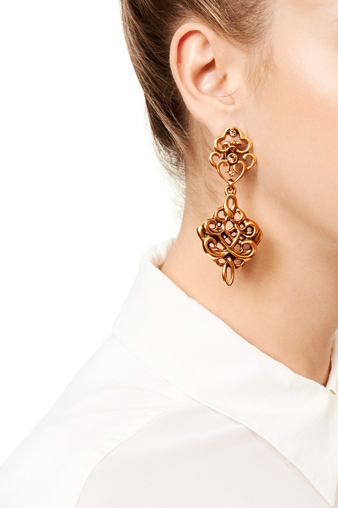 Lacework Drop Earrings by Oscar de la Renta 0