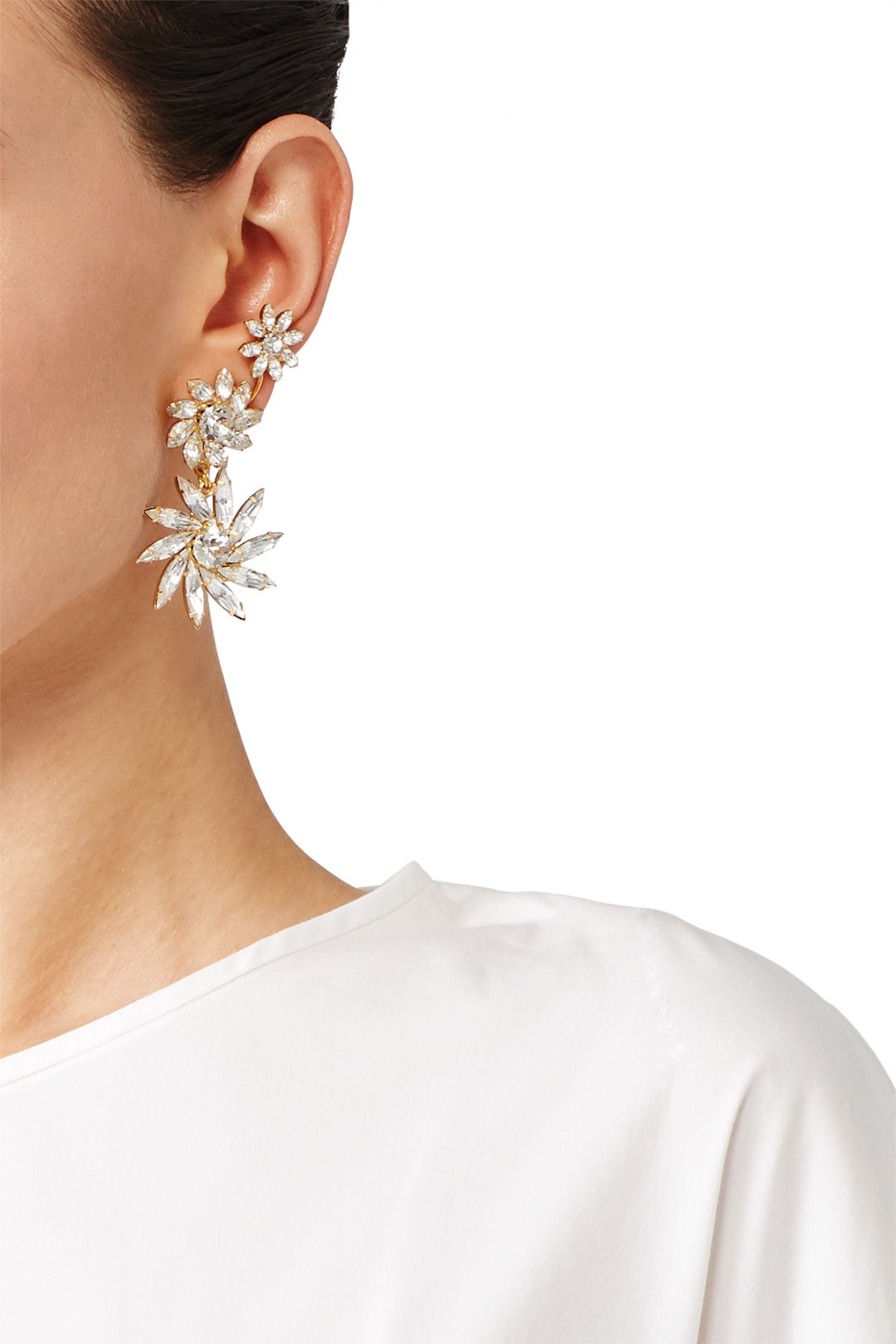 Three Bloom Vine Earrings by Elizabeth Cole 2