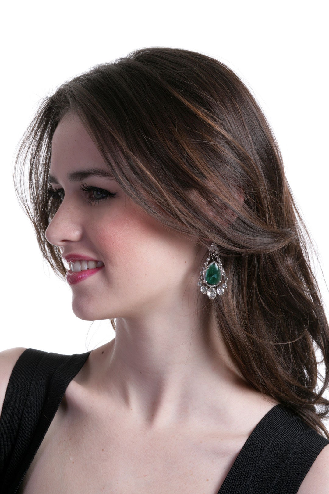 Emerald Eye Chandelier Earrings by Gerard Yosca 0