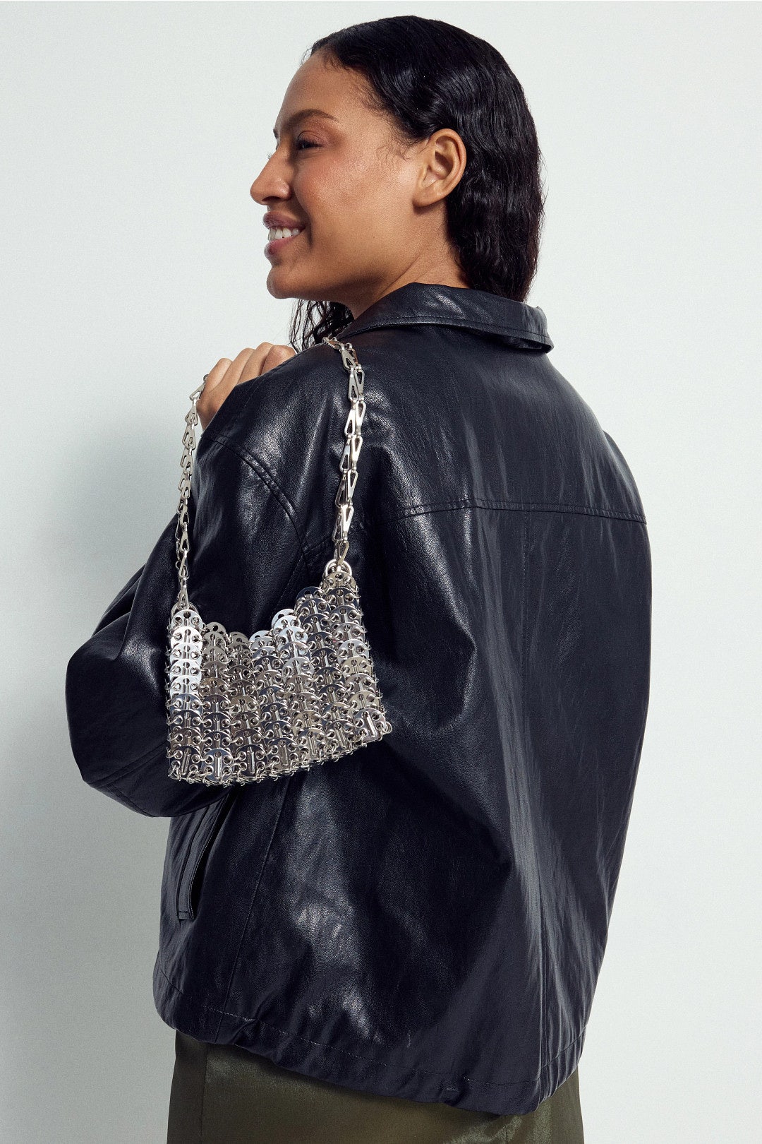 Silver Chain Purse by Rabanne Accessories 1