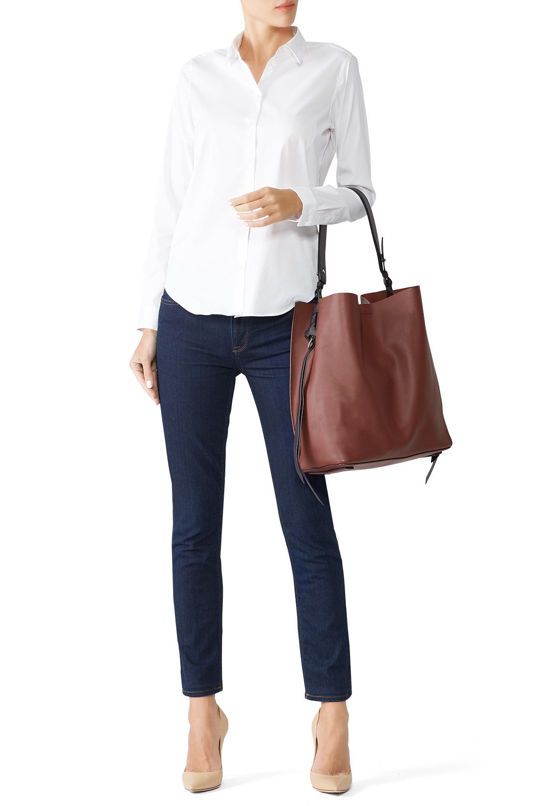 Burgundy Volatire NS Tote by AllSaints 1