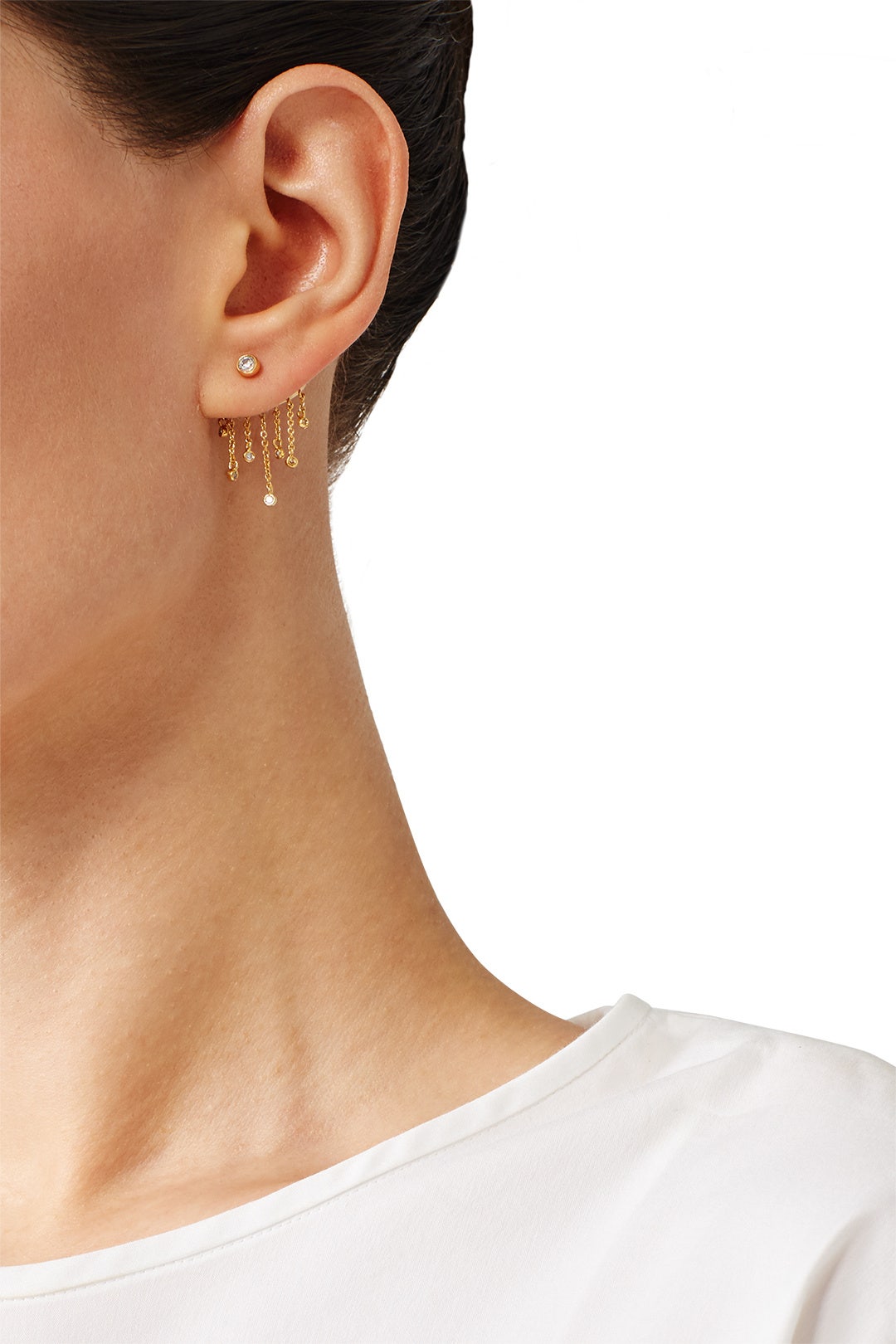 Gold Candice Shimmer Ear Jacket by Gorjana Accessories 2