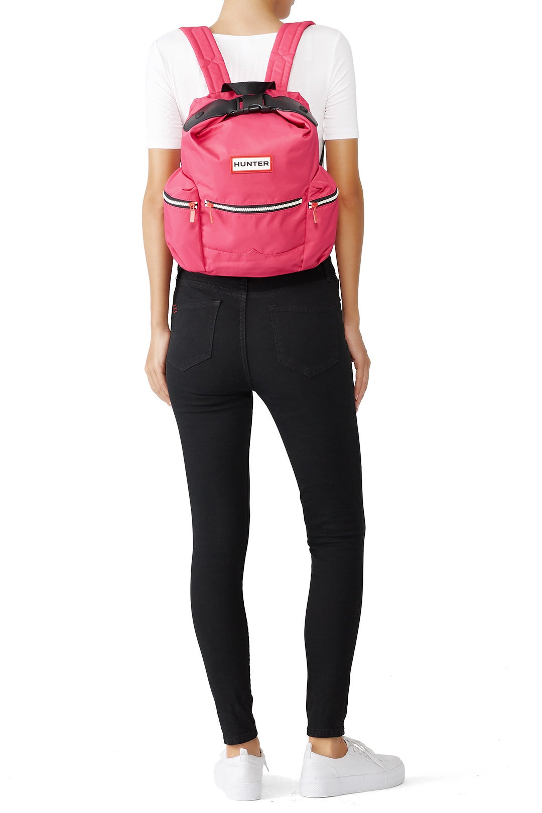 Pink Top Clip Backpack by Hunter Handbags 1