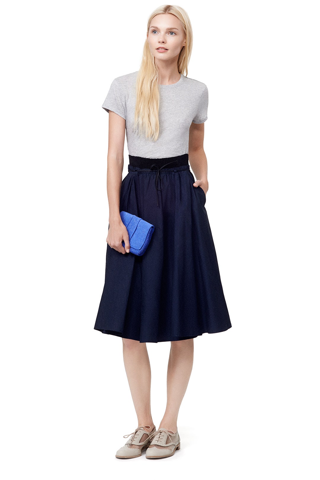 Blue Mini Caroline Clutch by Lauren Merkin 2
