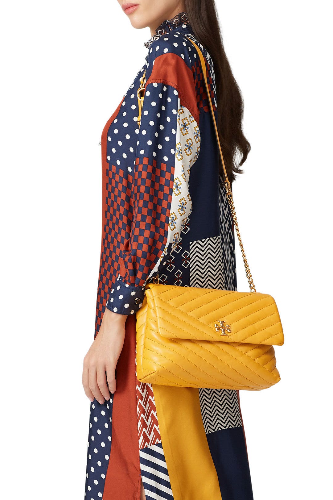 Kira Chevron Flap Shoulder Bag