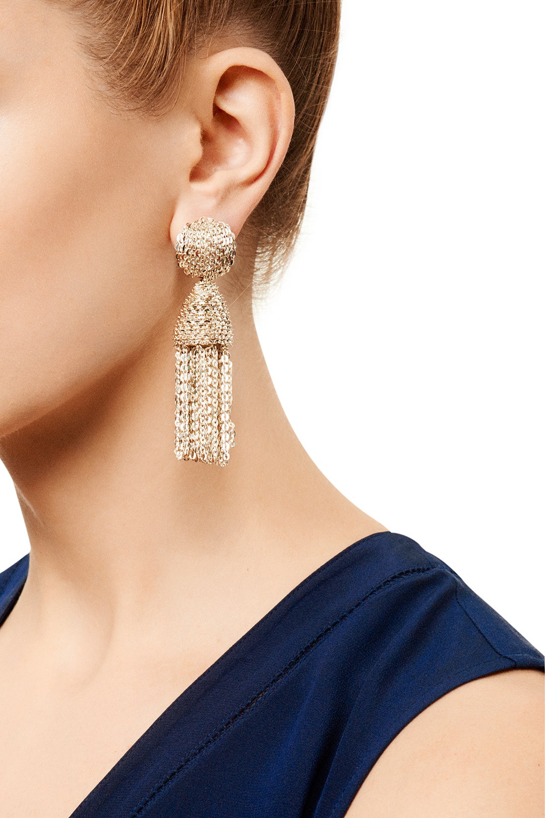 Mini Chain Tassel Earrings by Oscar de la Renta 0