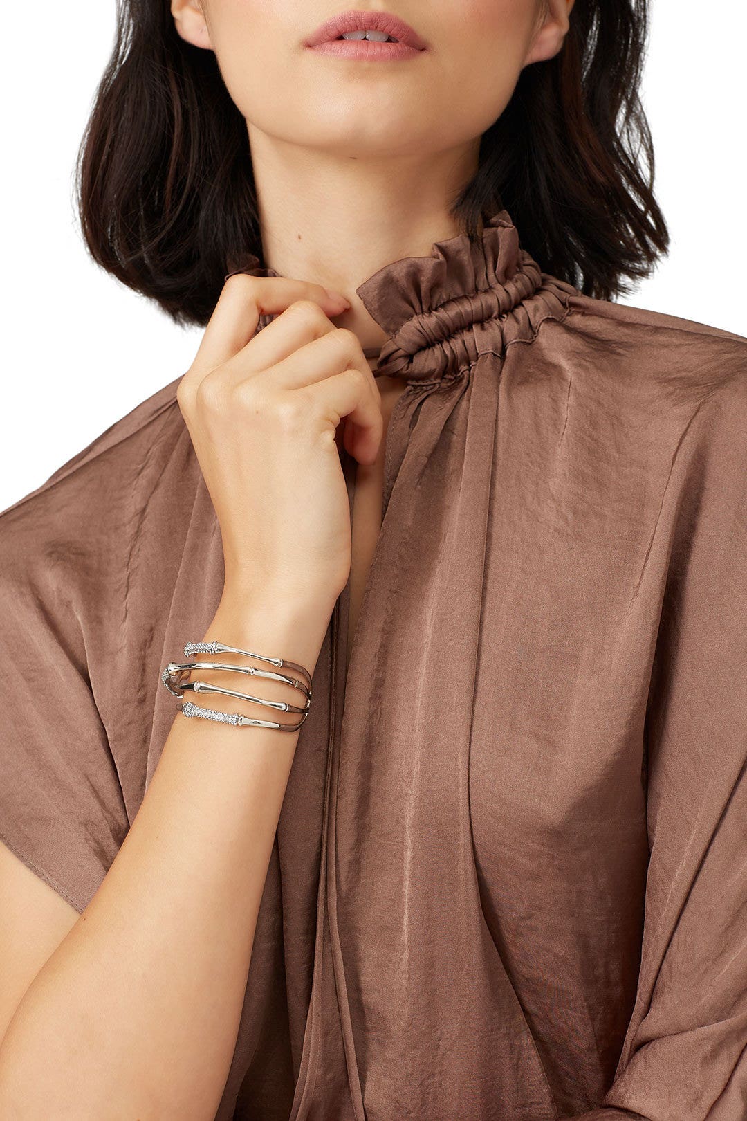 Orbiting Crystal Bamboo Cuff by Alexis Bittar 1