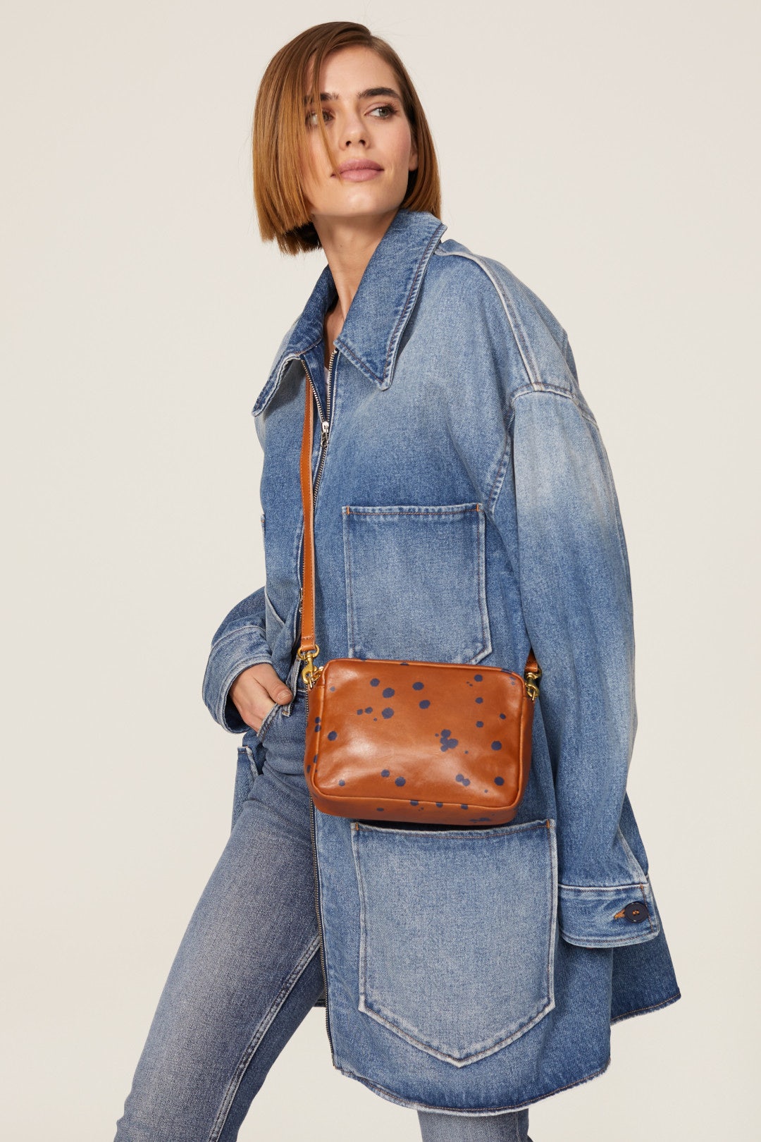 Toffee Splash Midi Sac by Clare V. 1