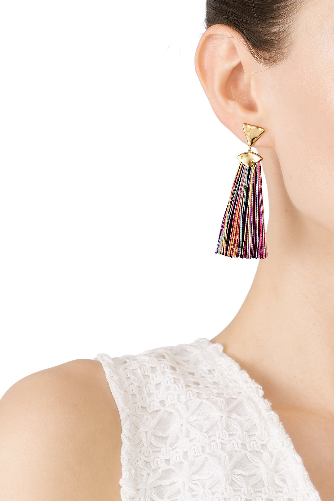 Havana Triangle Tassel Earrings by Gorjana Accessories 0