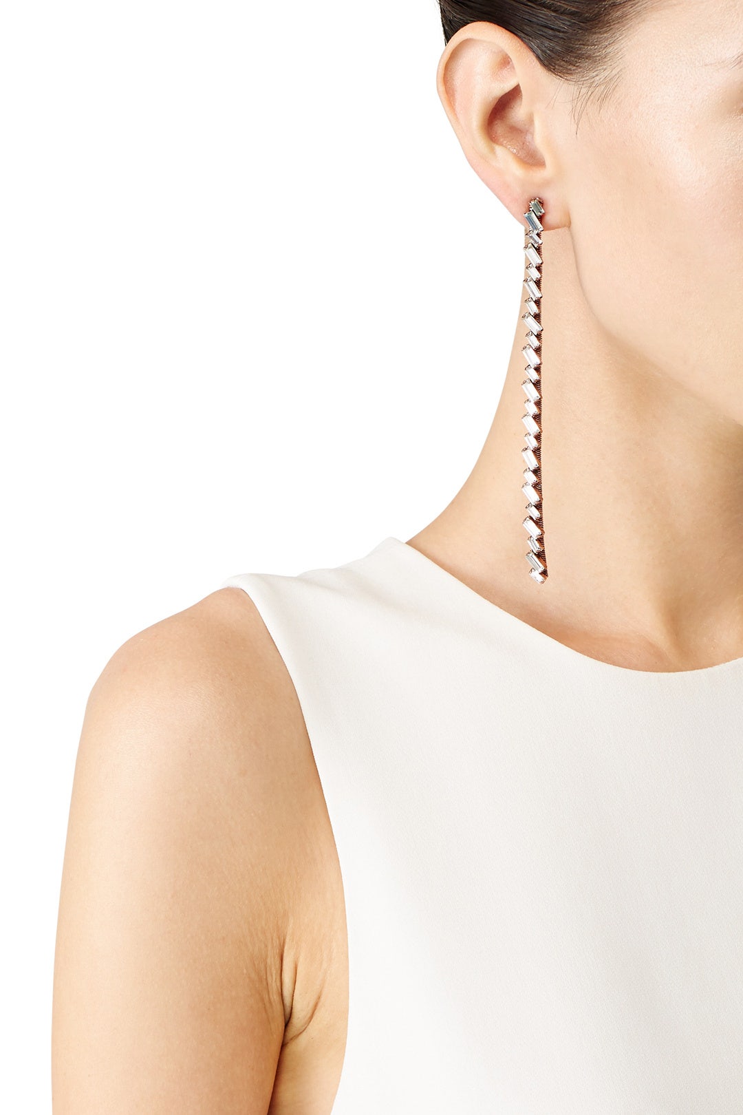 Crystal Metallic Linear Earrings by Erickson Beamon 2