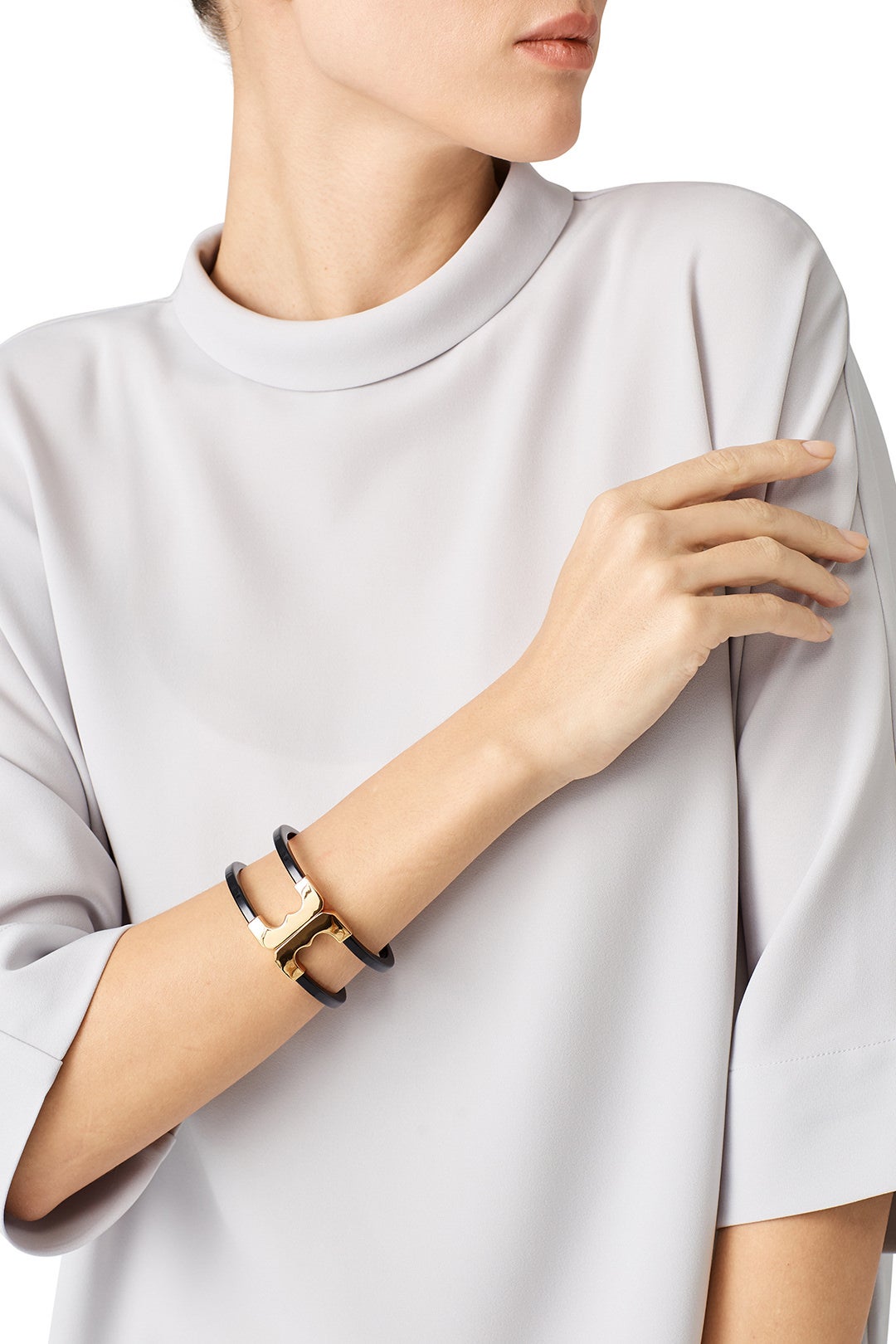 Black Gemini Link Cuff by Tory Burch Accessories 2