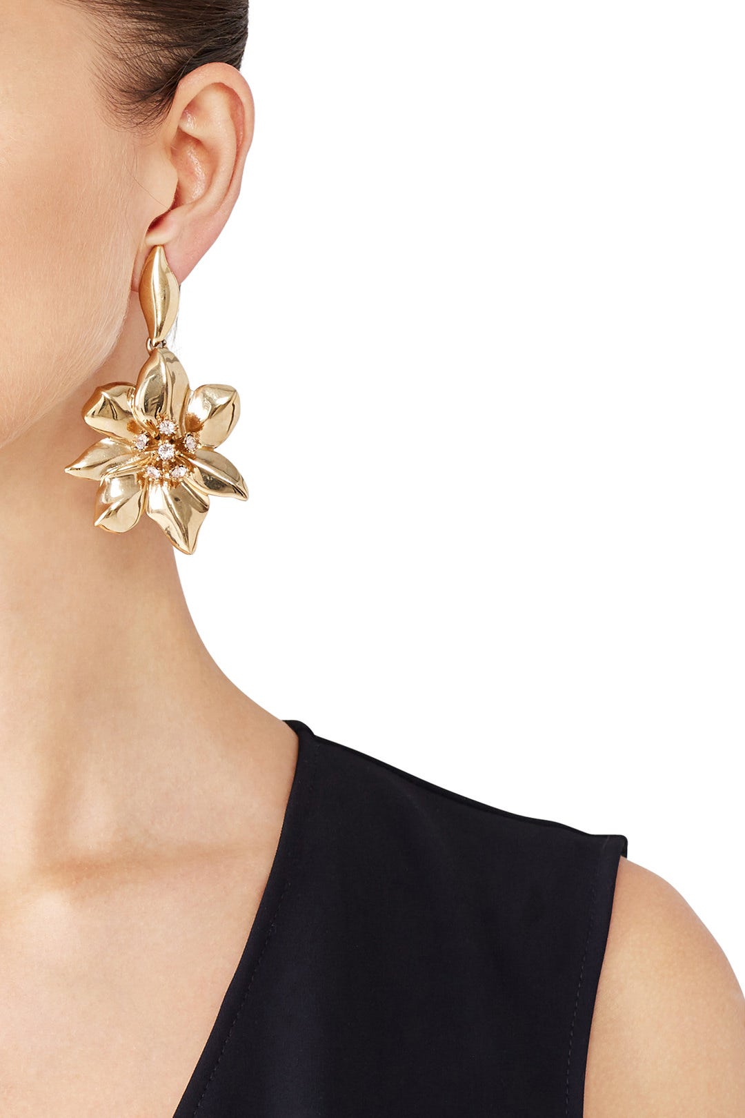 Bisque Flower Earrings by Oscar de la Renta 0