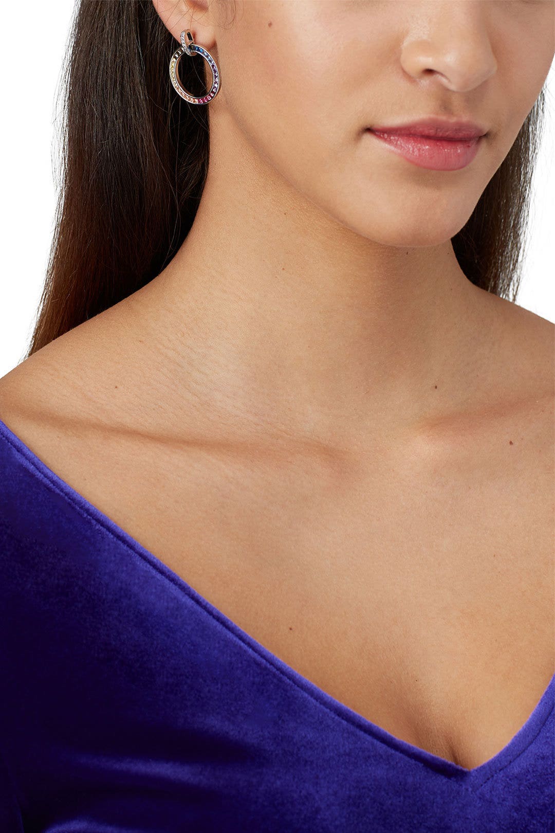 Rainbow Drop Hoops by Slate & Willow Accessories 0