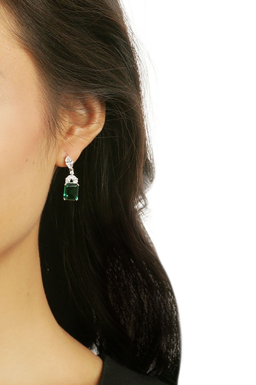 Laurel Green Drop Earrings by Crislu 0