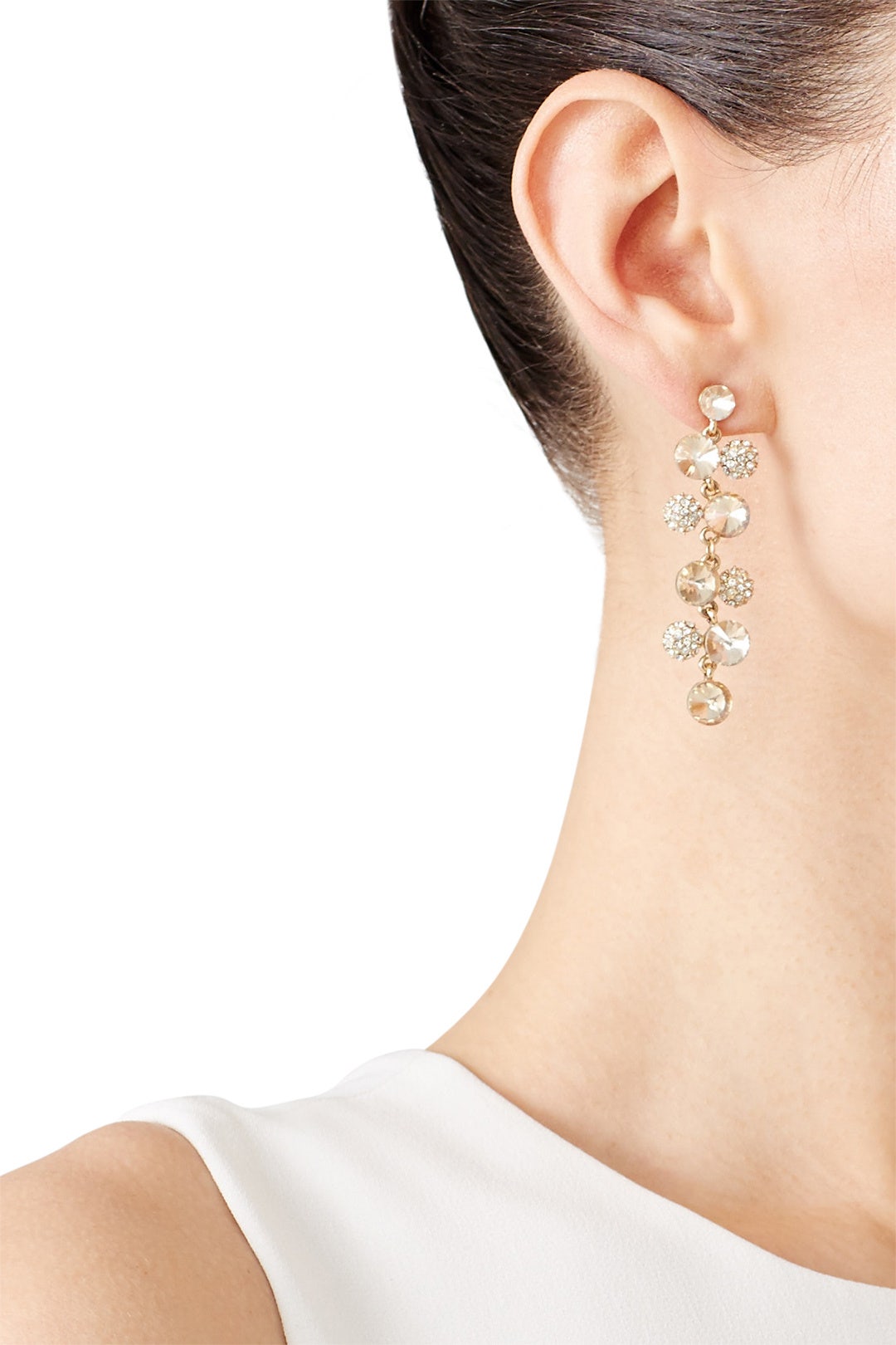 Crystal Pave Circle Drop Earrings by Slate & Willow Accessories 0