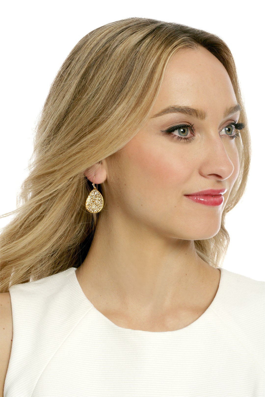 Gold Pave Teardrop Earring by Alexis Bittar 2