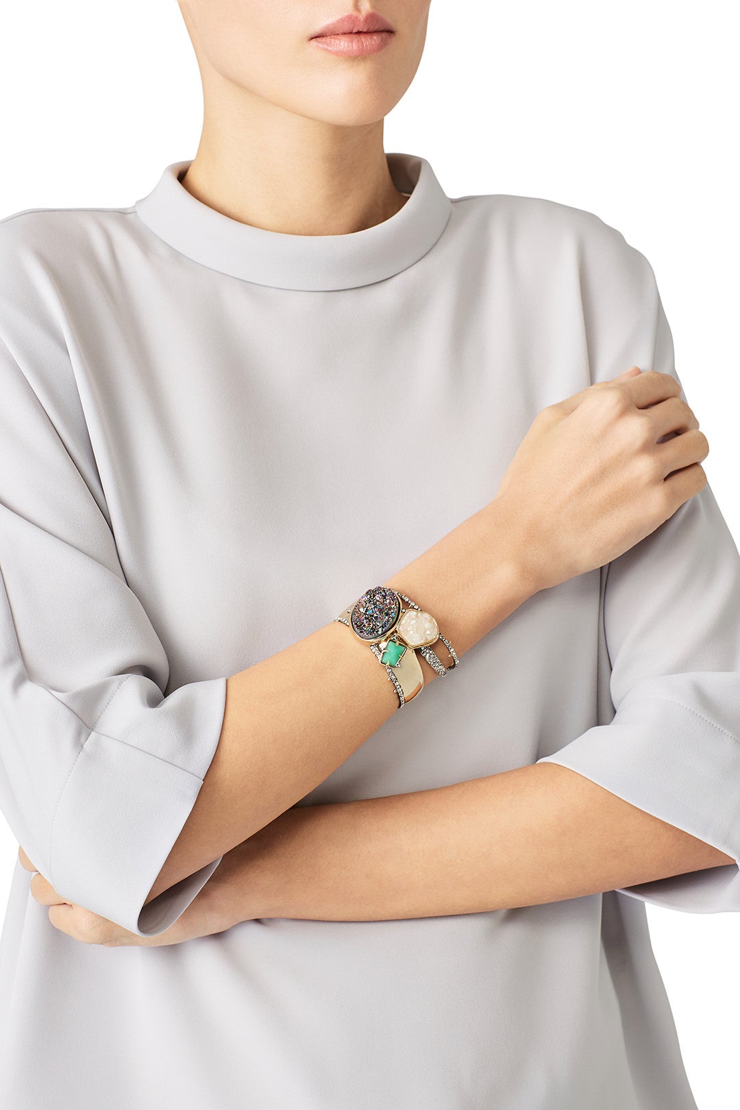 Druzy Stone Cuff by Alexis Bittar 2
