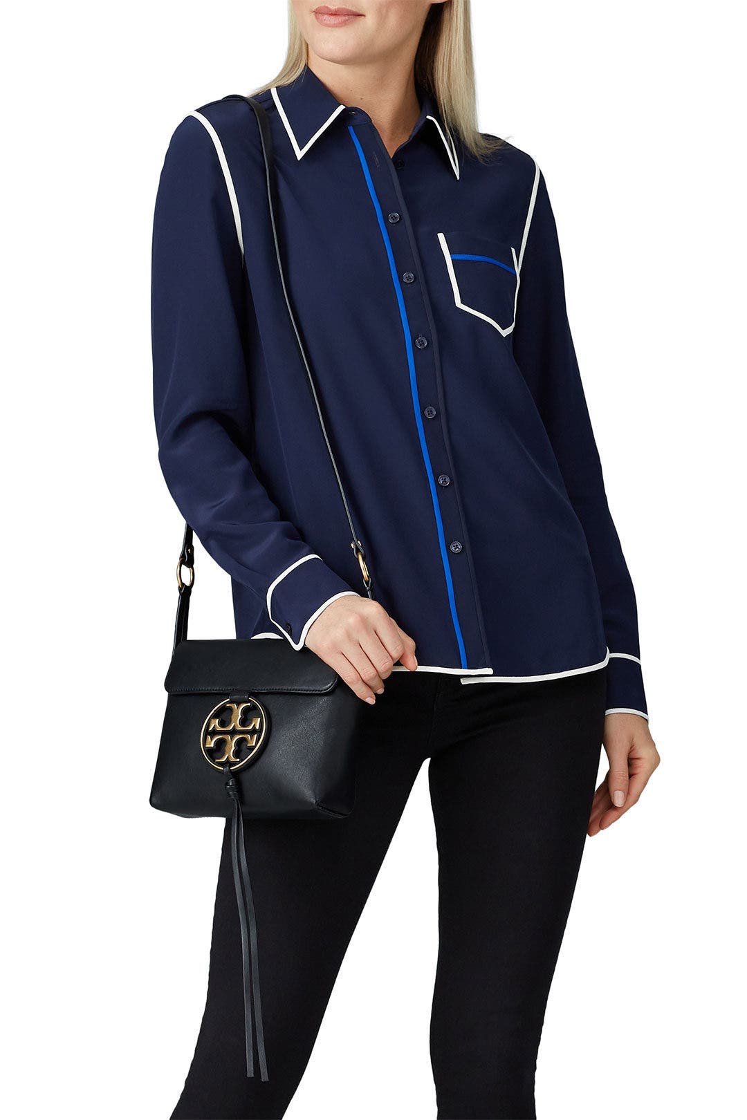 Black Miller Metal Crossbody by Tory Burch Accessories 1