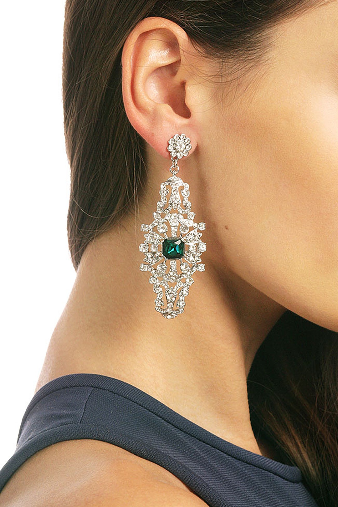 Emerald Entrance Earrings by Sequin 2