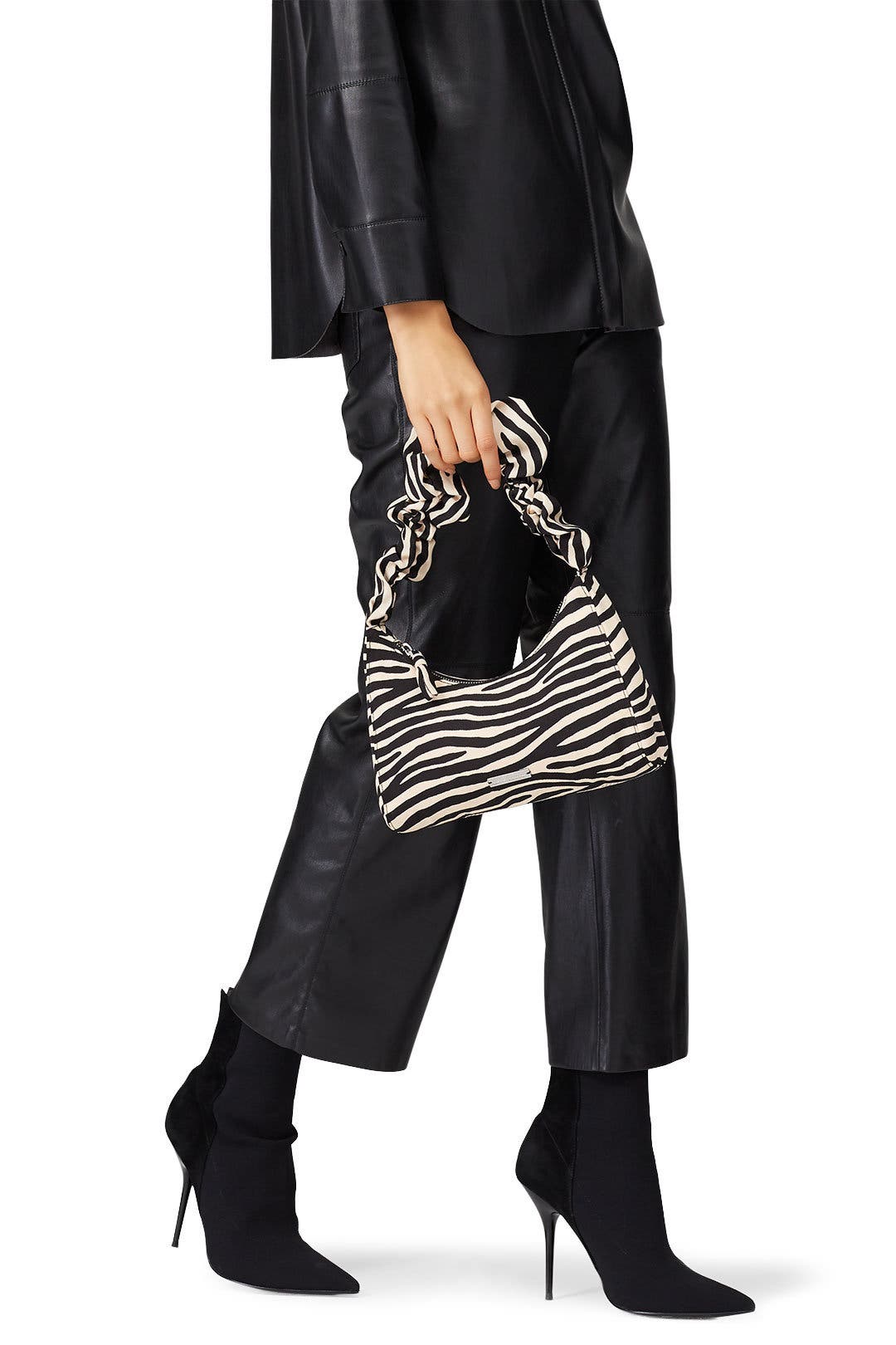 Zebra Aurora Scrunchie Strap Shoulder Bag by Loeffler Randall