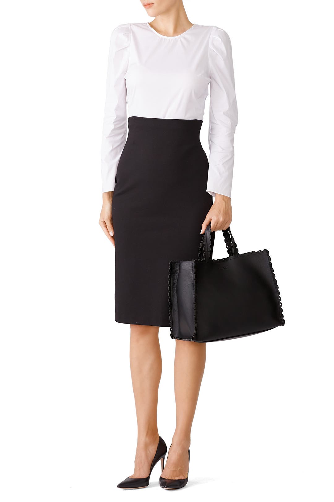 Onyx Merletto L Tote by Furla | Rent the Runway