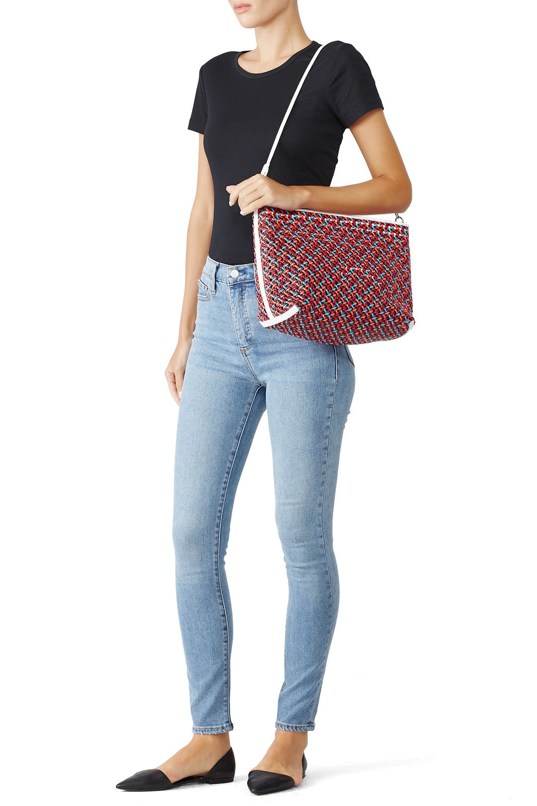 Multi Woven Shoulder Bag by Elizabeth and James Accessories 1