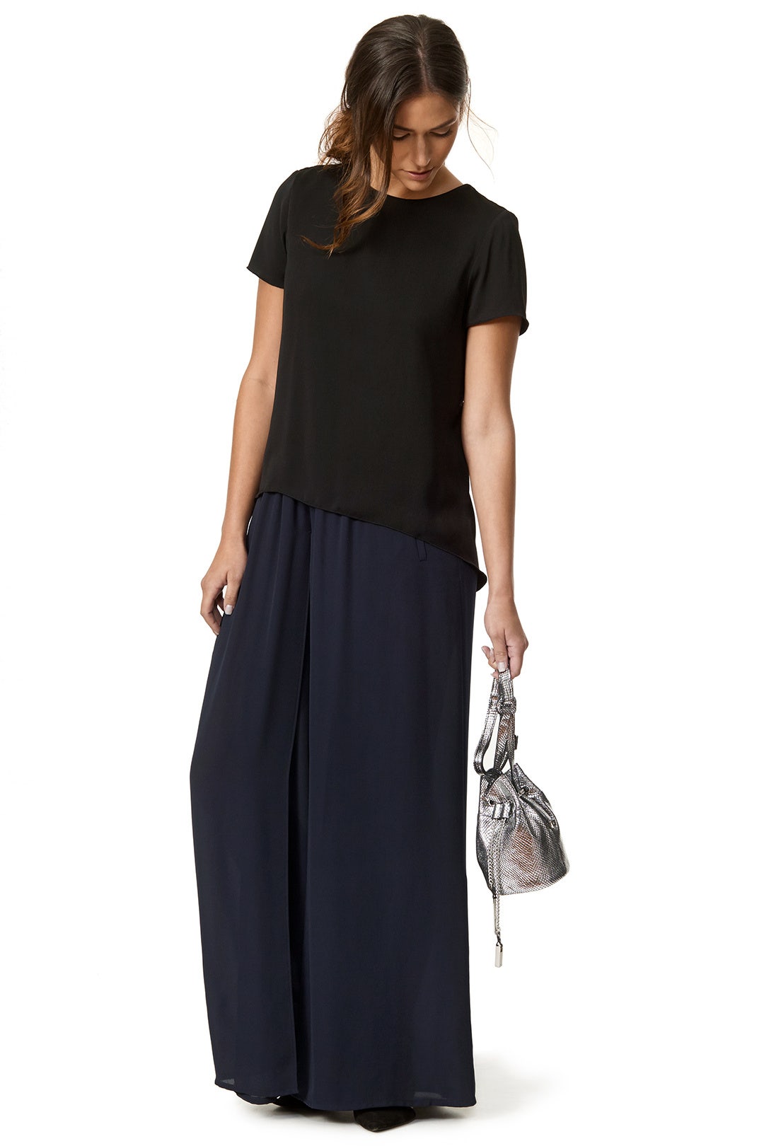 Silver Mini Bucket by HALSTON Handbags 1