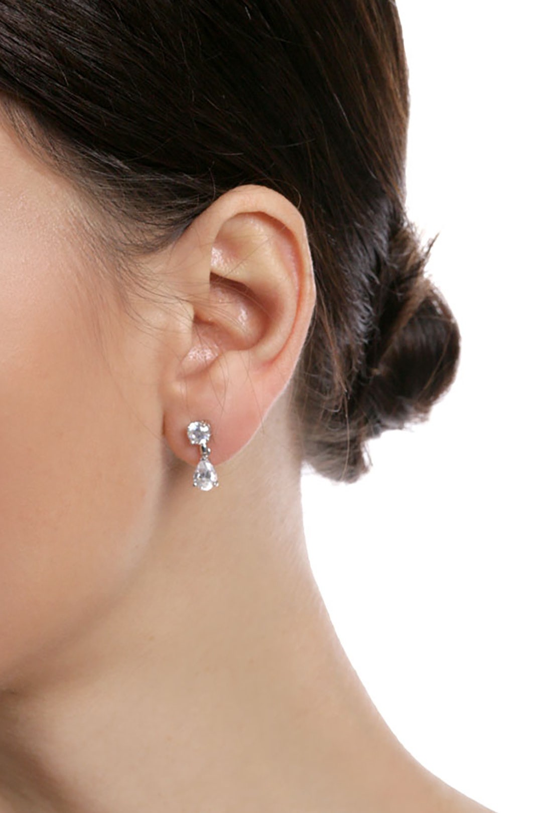 Petite Crystal Tear Earrings by Crislu 2